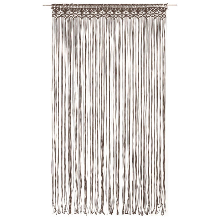 Perdea macrame, gri taupe,140 x 240 cm, bumbac