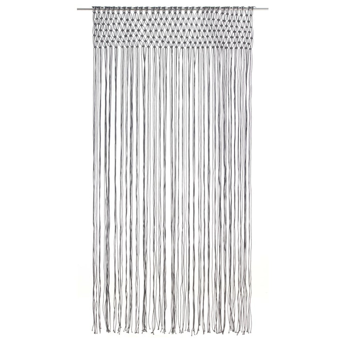 Perdea macrame, antracit, 140 x 240 cm, bumbac