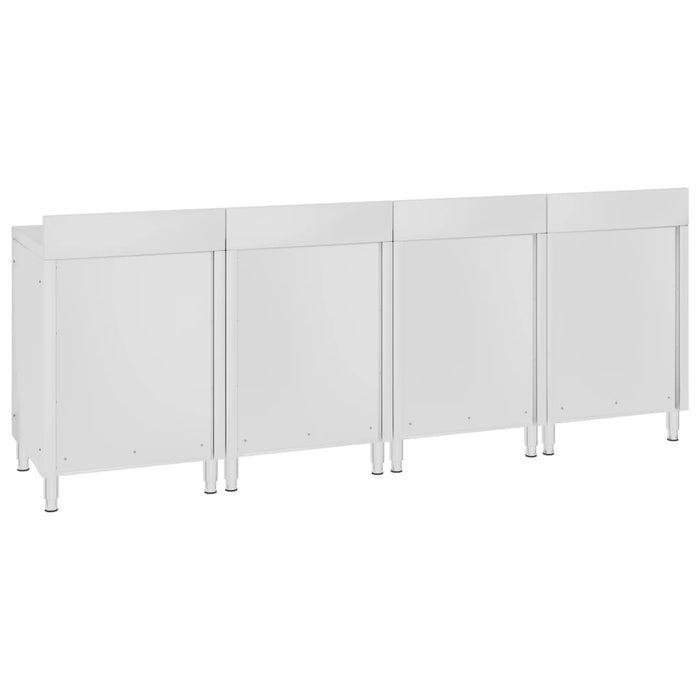 Dulap comercial blat de lucru 240x60x96 cm, oțel inoxidabil