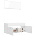 Set mobilier de baie, 2 piese, alb, PAL thumbnail 4