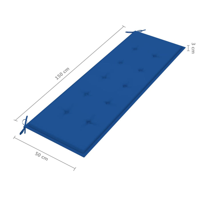 Bancă de grădină cu pernă, 157 cm, lemn masiv de acacia