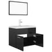 Set mobilier de baie, negru extralucios, lemn prelucrat thumbnail 5