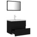 Set mobilier de baie, negru, lemn prelucrat thumbnail 3