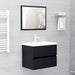 Set mobilier de baie, negru, lemn prelucrat thumbnail 1