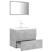 Set mobilier de baie, gri beton, lemn prelucrat thumbnail 3