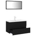 Set mobilier de baie, negru, lemn prelucrat thumbnail 3