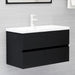 Set mobilier de baie, negru, lemn prelucrat thumbnail 5