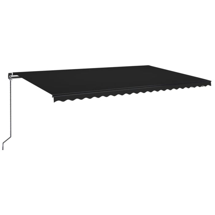 Copertină retractabilă manual cu LED, antracit, 500x350 cm