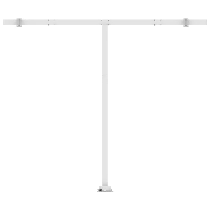 Copertină retractabilă manual, galben/alb, 300x250 cm