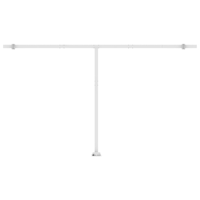 Copertină retractabilă manual cu LED, crem, 500x300 cm