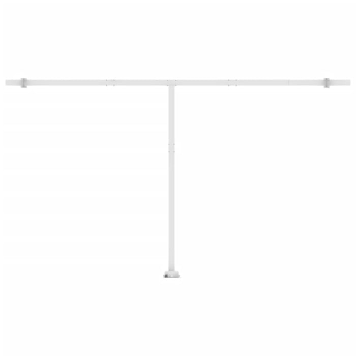 Copertină retractabilă manual cu LED, galben și alb, 500x300 cm