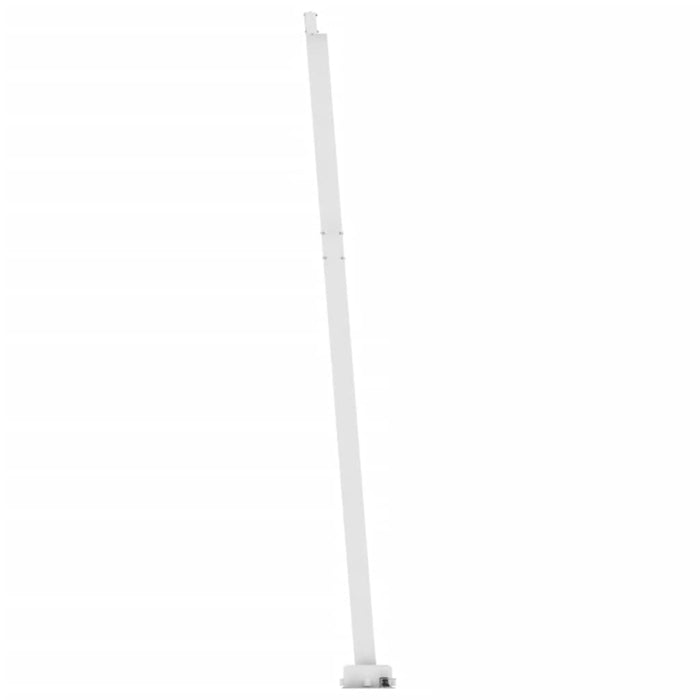 Copertină retractabilă manual cu LED, galben și alb, 500x300 cm