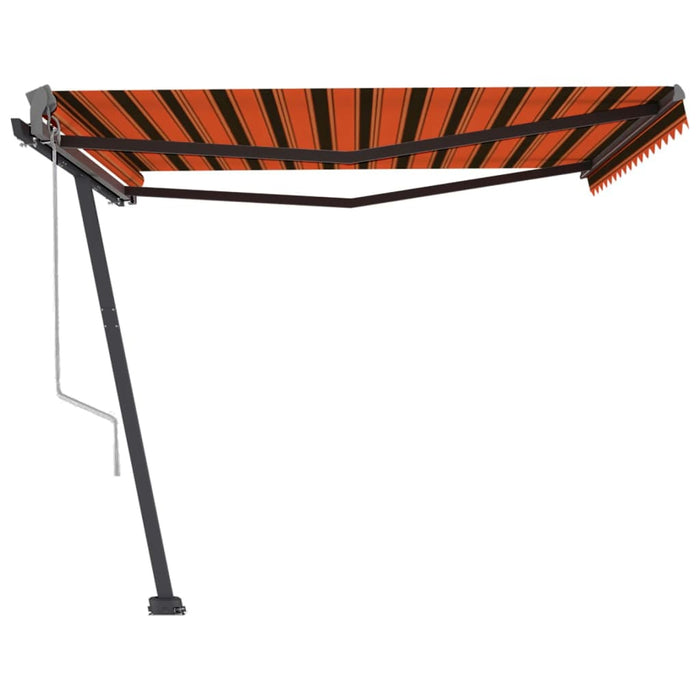 Copertină autonomă retractabilă automat oranj&maro 450x300 cm