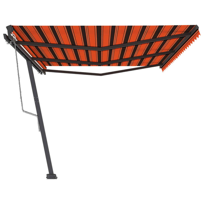 Copertină retractabilă automat portocaliu & maro 600x300 cm