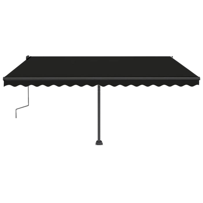 Copertină retractabilă manual cu LED, antracit, 400x350 cm