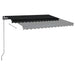 Copertină retractabilă manual cu LED, antracit, 3x2,5 m thumbnail 4