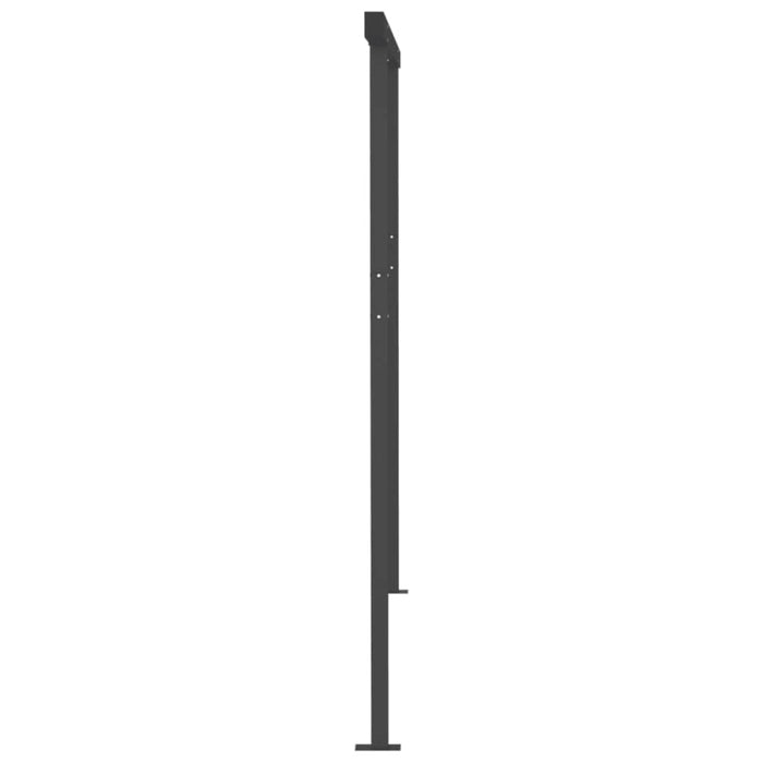 Copertină retractabilă manual, cu LED, antracit, 4x3,5 m