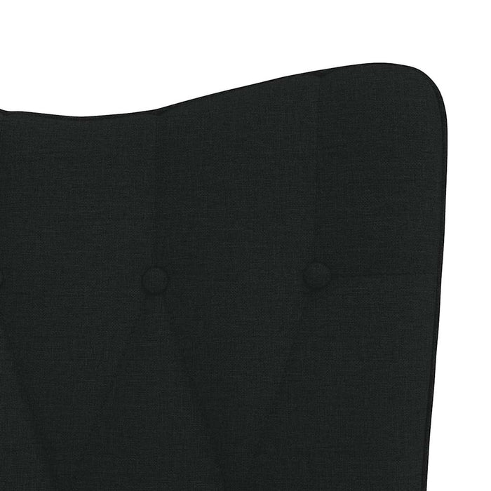 Scaun balansoar, negru, material textil