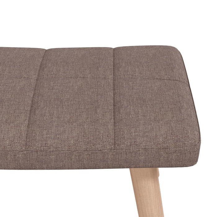 Scaun balansoar cu taburet, gri taupe, textil