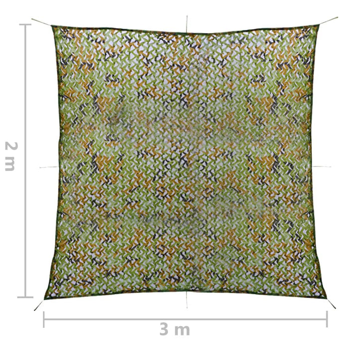 Plasă de camuflaj cu geantă de depozitare, verde, 2x3 m