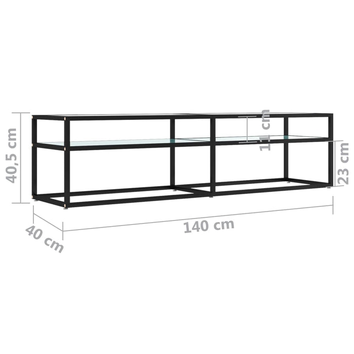 Comodă TV, marmură albă, 160x40x40,5 cm, sticlă securizată