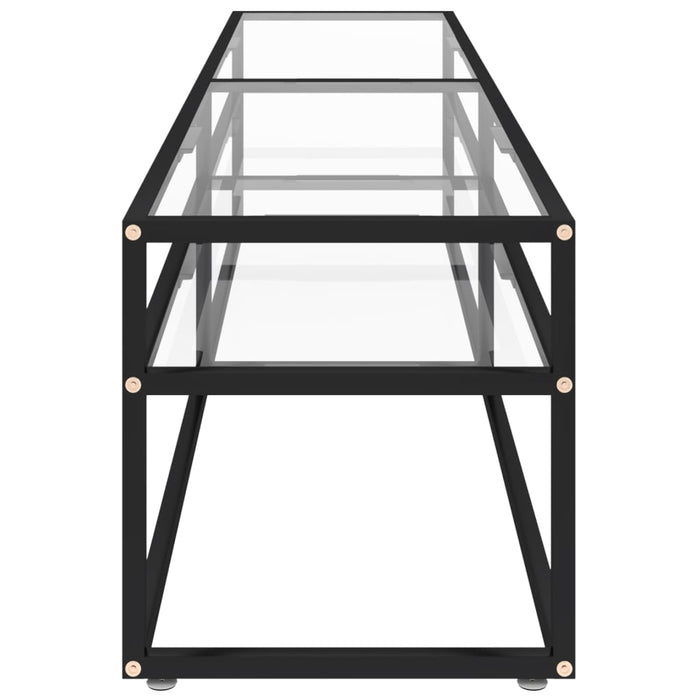 Comodă TV, transparent, 180x40x40,5 cm, sticlă securizată