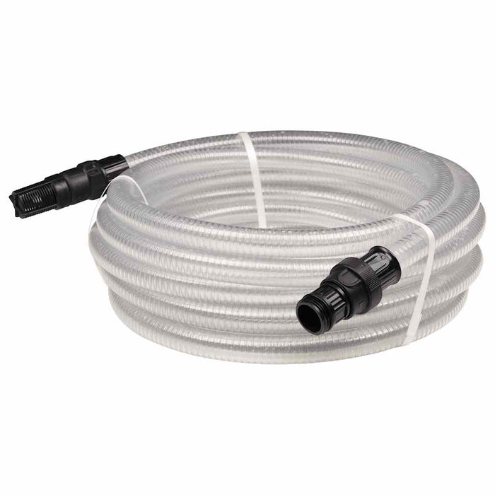 Furtun de aspirație cu conectori PVC transparent 1" 10 m PVC