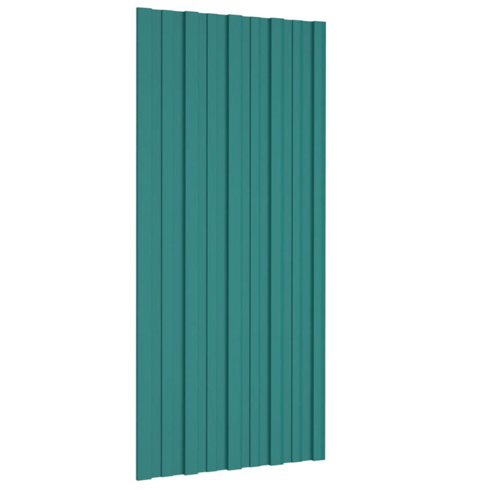 Panouri pentru acoperiș 36 buc. verde 100x45 cm oțel galvanizat