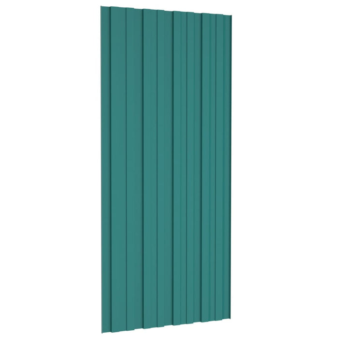 Panouri pentru acoperiș 36 buc. verde 100x45 cm oțel galvanizat