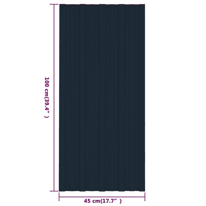 Panouri acoperiș 12 buc. antracit 100x45 cm oțel galvanizat