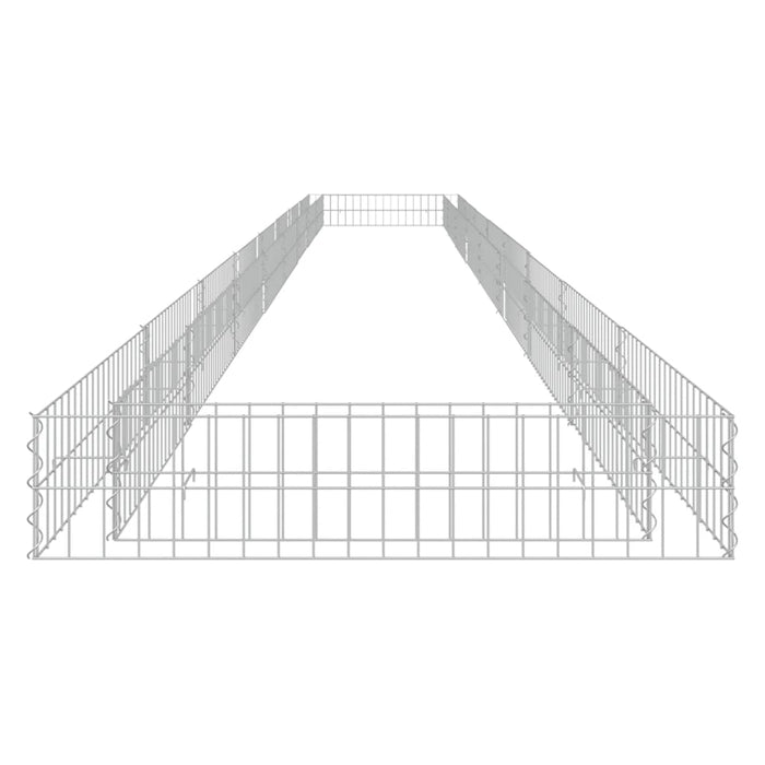 Strat înălțat de gabion, 800x100x20 cm, oțel galvanizat