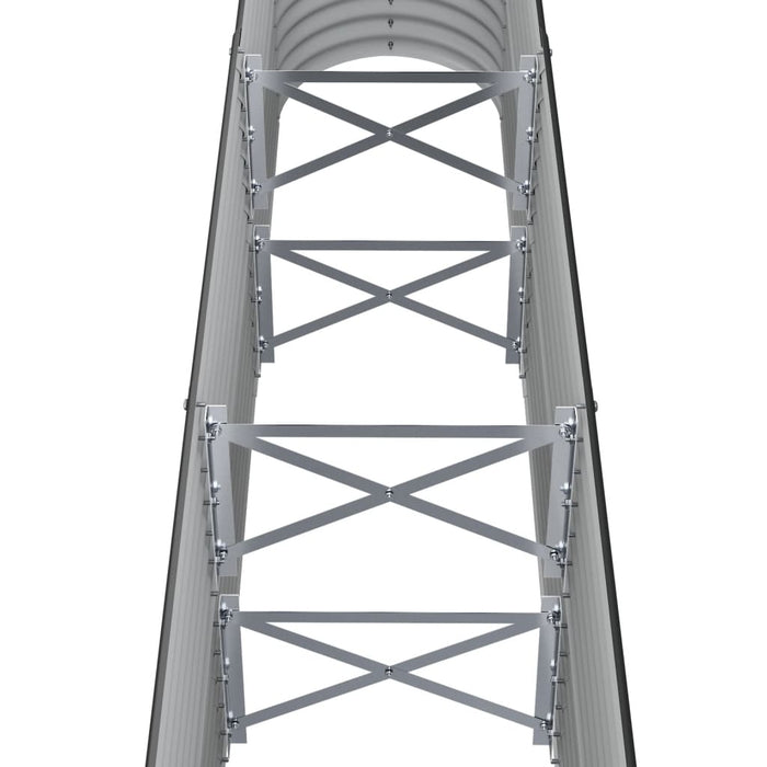 Strat înălțat grădină 152x40x68 cm oțel vopsit electrostatic