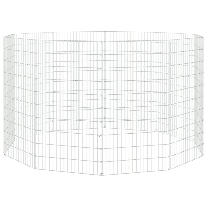 Adăpost pentru animale cu 10 panouri, 54x100 cm fier galvanizat