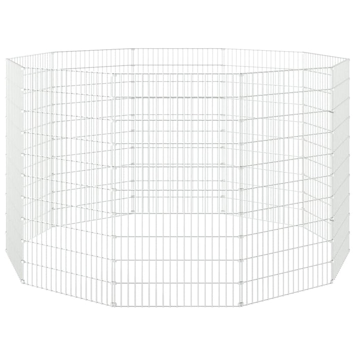 Adăpost pentru animale cu 10 panouri, 54x100 cm fier galvanizat