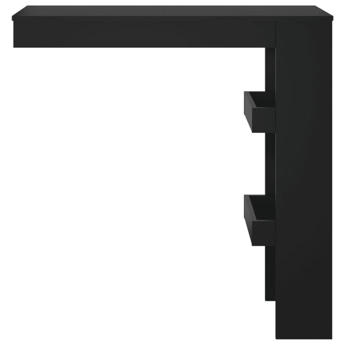 Masă bar de perete, negru, 102x45x103,5 cm, lemn compozit