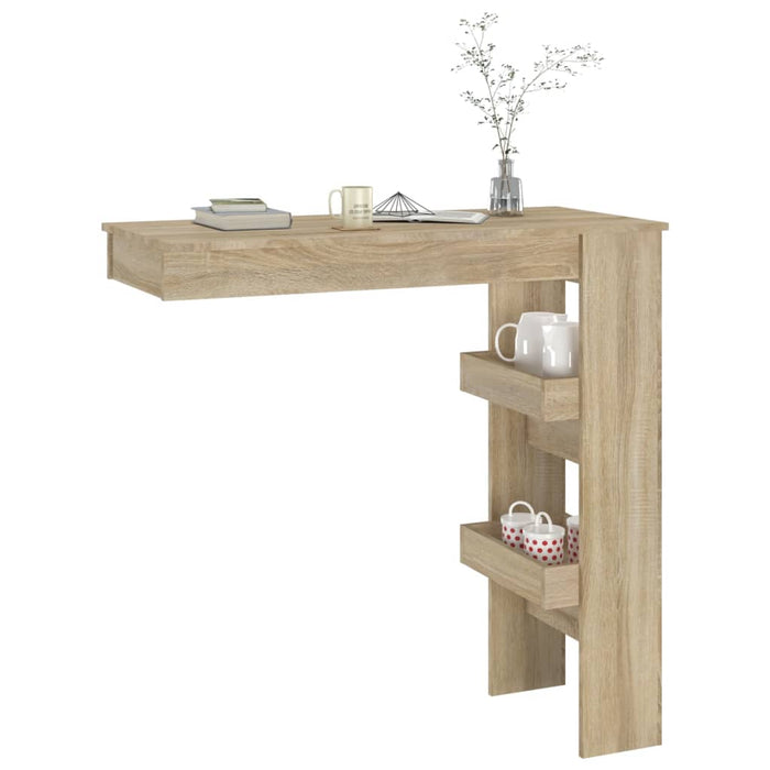 Masă bar de perete stejar sonoma 102x45x103,5 cm lemn compozit