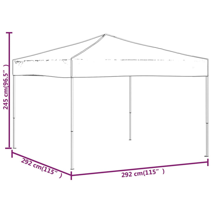 Cort pliabil pentru petrecere, alb, 3x3 m