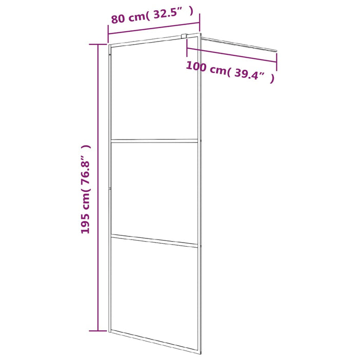 Paravan duș walk-in argintiu 80x195 cm sticlă ESG transparentă