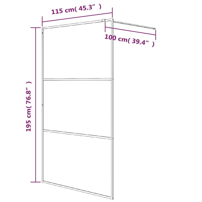 Paravan duș walk-in argintiu 115x195 cm sticlă ESG transparentă