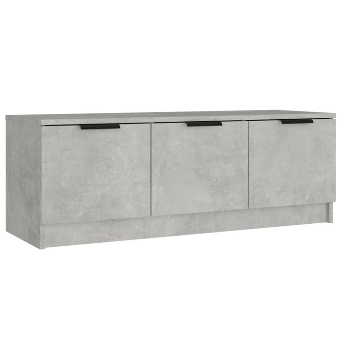 Comodă TV, gri beton, 102x35x36,5 cm, lemn prelucrat