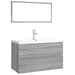 Set de mobilier de baie, gri sonoma, lemn prelucrat thumbnail 2