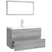 Set de mobilier de baie, gri sonoma, lemn prelucrat thumbnail 4