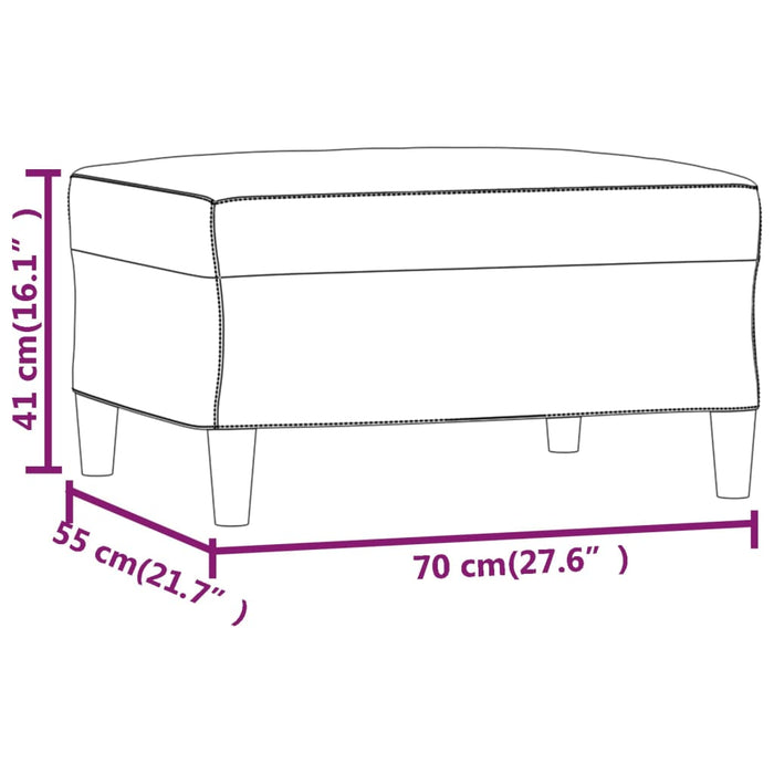 Taburet, crem, 70x55x41 cm, catifea