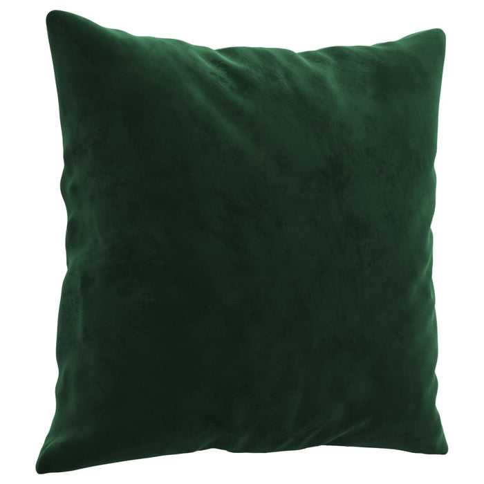 Perne decorative, 2 buc., verde închis, 40x40 cm, catifea