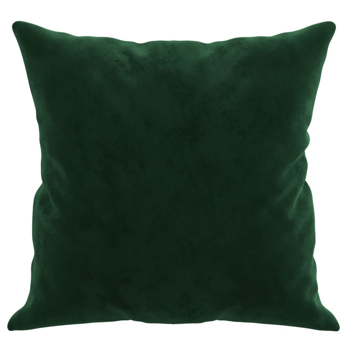 Perne decorative, 2 buc., verde închis, 40x40 cm, catifea