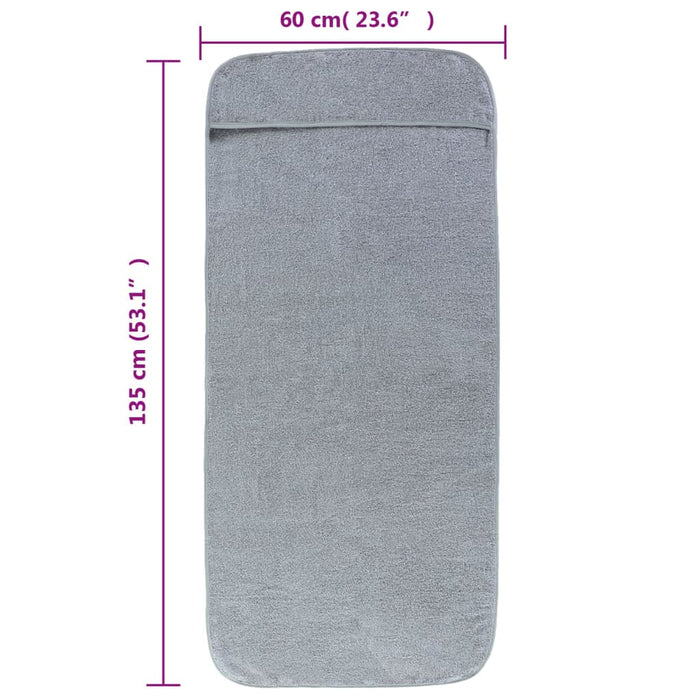 Prosoape de plajă 6 buc. gri 60x135 cm textil 400 GSM