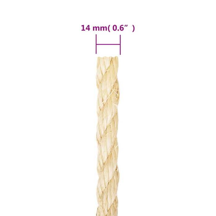 Frânghie, 25 m, sisal 100%, 14 mm