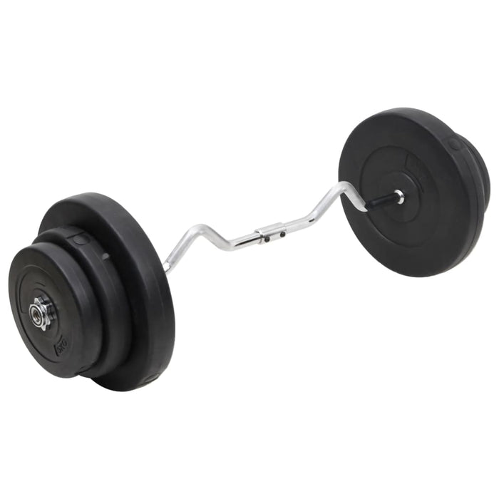 Set halteră ondulată cu greutăți, 60 kg