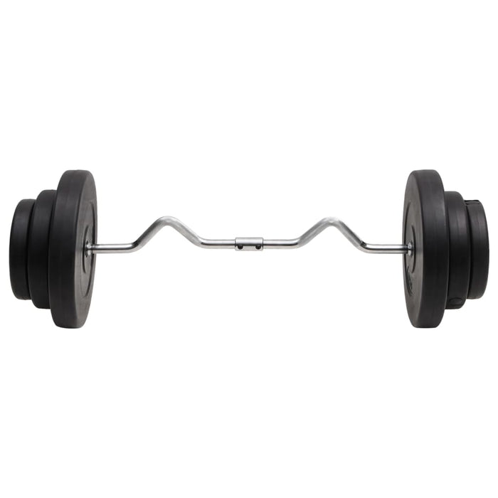 Set halteră ondulată cu greutăți, 60 kg