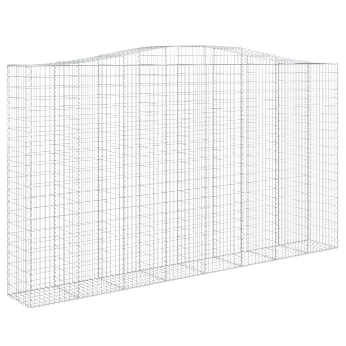 Coșuri gabion arcuite, 10 buc 400x50x220/240cm, fier galvanizat